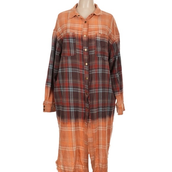 Oli & Hali Dresses & Skirts - Oli & Hali Orange and Brown Plaid Dress